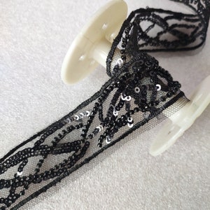 3 colors Alencon Lace Trim White Black Red Bead Sequin Lace Wedding Lace Trim Lace 1.18&quot; width