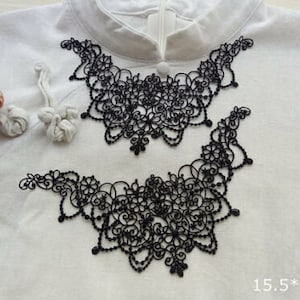 1 piece Lace Collar Black Lace Appliques Venice Lace Flower Collars Corsage Costome Decor Lace