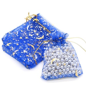 11 couleurs 4 tailles Moon Star Grands sacs en organza toutes les taillesSacs de mariage Sacs à bijoux Pochette cadeau 100pcs