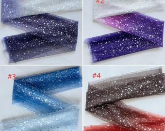 10 colors gradient silver glitter star lace fabric soft tulle for wedding lace bridal lace dress fabric veil lace baby tutu dress girl dress