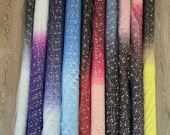 10 colors gradient silver glitter star lace fabric soft tulle for wedding lace bridal lace dress fabric veil lace baby tutu dress girl dress