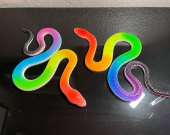 Rainbow glow resin pride snakes