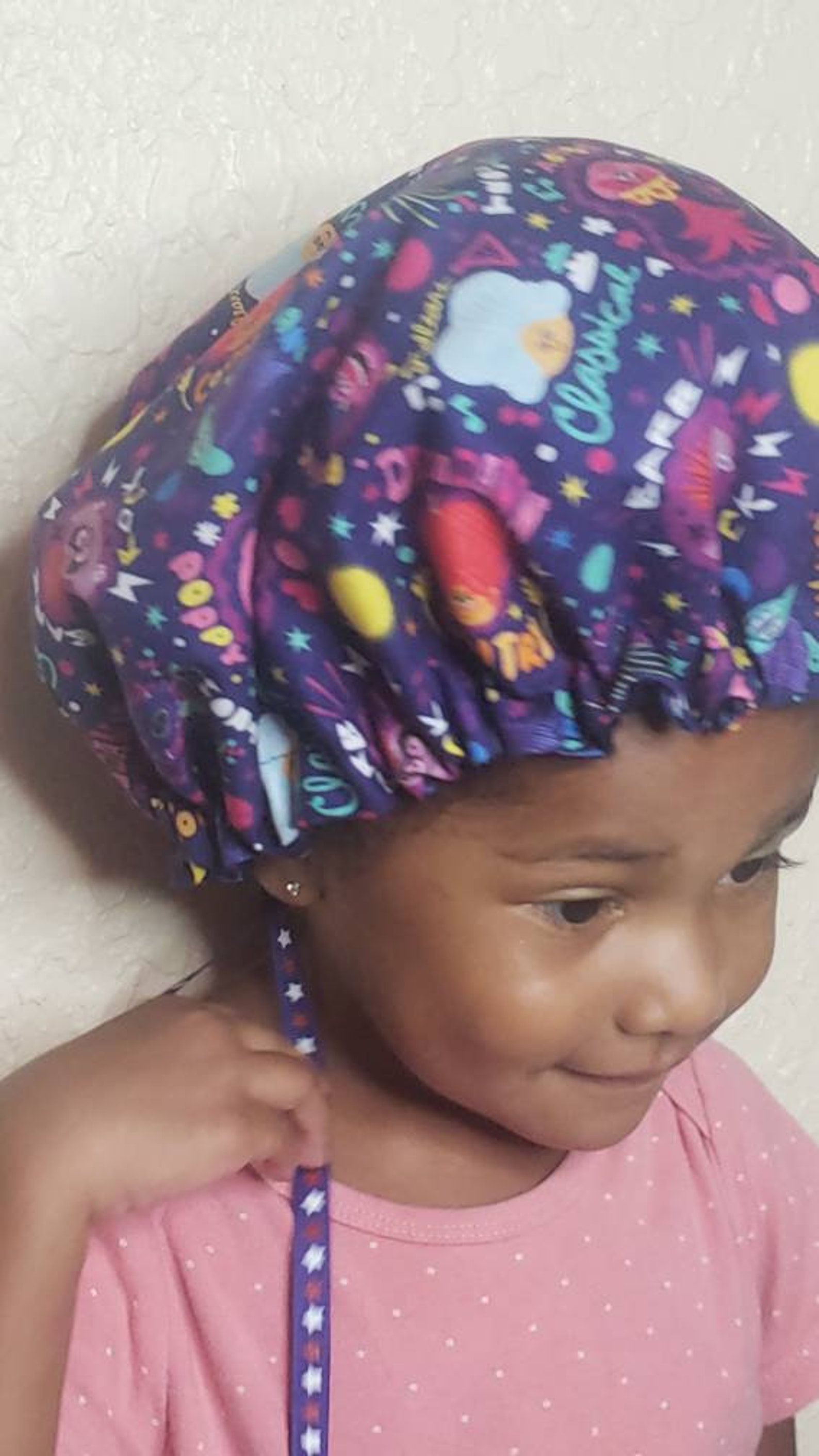 Adjustable Satin Lined Children Satin Print Baby Etsy