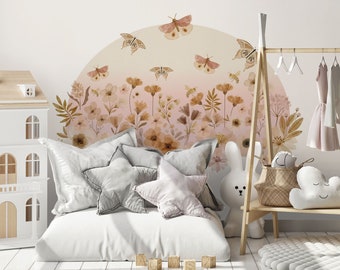 Magical Garden Wall Decal, Flower Wall Decals, Flower Wall Decor, Floral Wall Decals, Wall Decal Flowers, Wildflower Wall Decal Floral