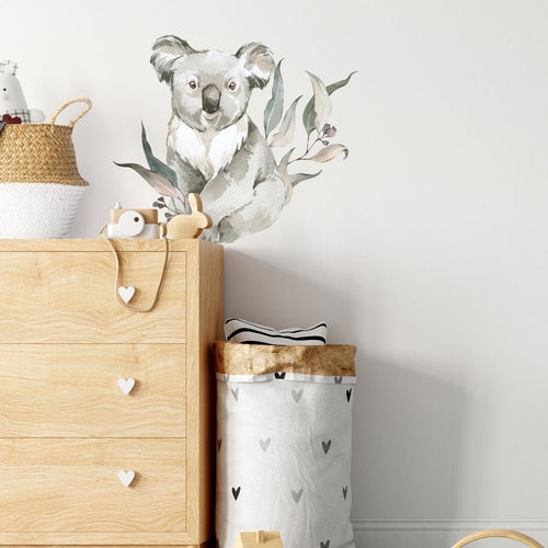 Sleepy Koala Bear Wall Decal Australian Animal Wall Sticker Etsy