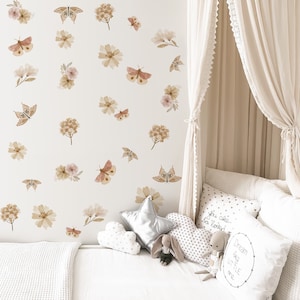 Butterfly Wall Decals, Flower Wall Decals, Butterfly’s and Flowers, Fable and Fawn