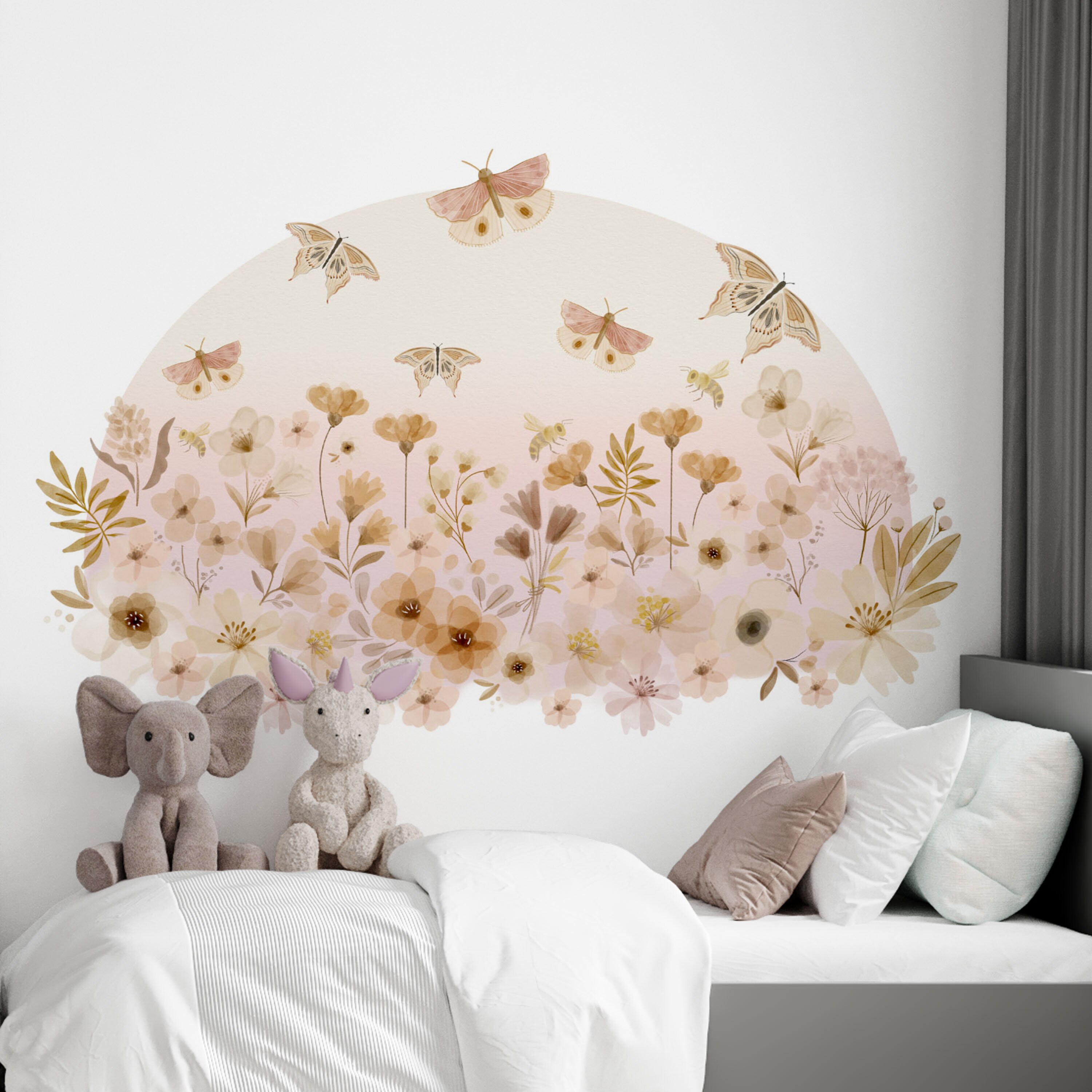 Magical Garden Wall Decal Flower Wall Decals Flower Wall Etsy Australia