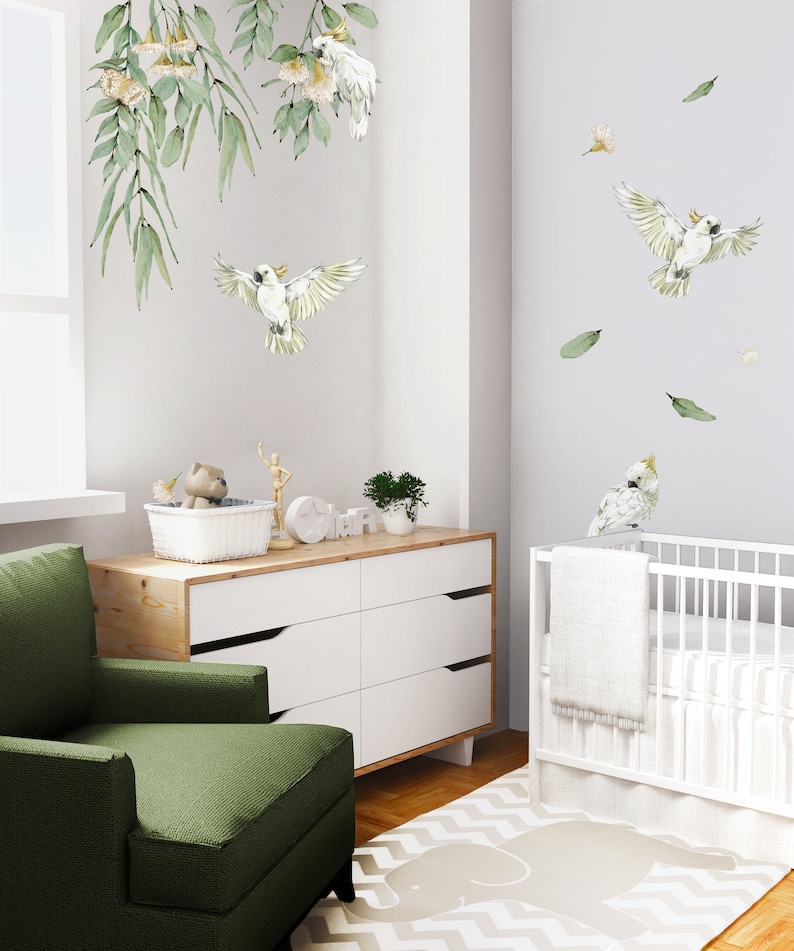 Cockatoo's & Australian Gum Tree Wall Decals Australian Etsy