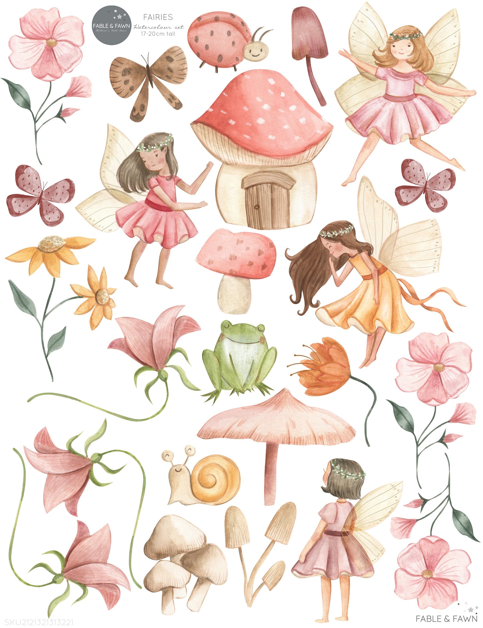 Fairy Wall Stickers Fairy Garden Wall Decals Fairy Wall Etsy