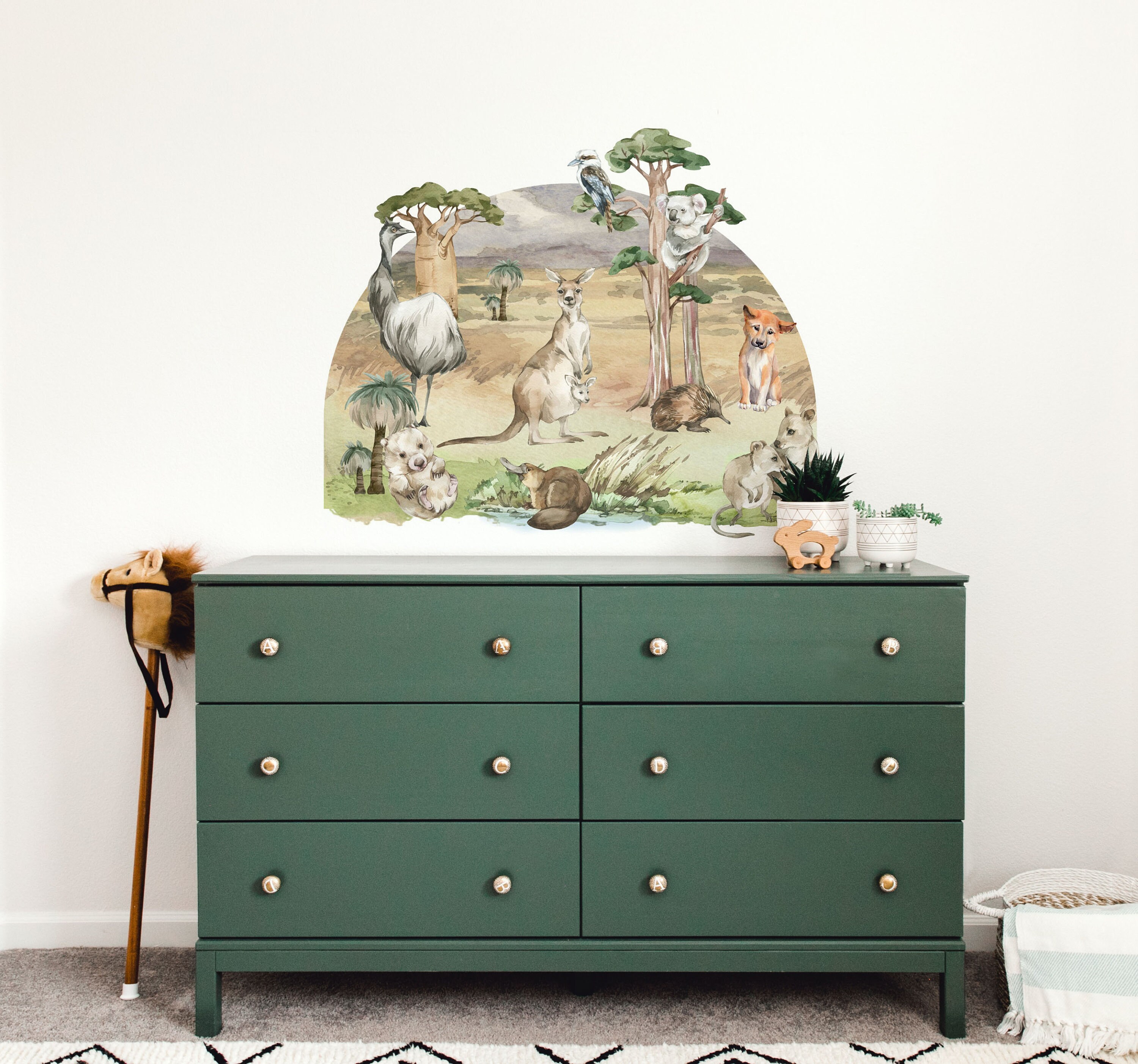 Australian Animals Wall Mural Australian Animal Wall Art Etsy