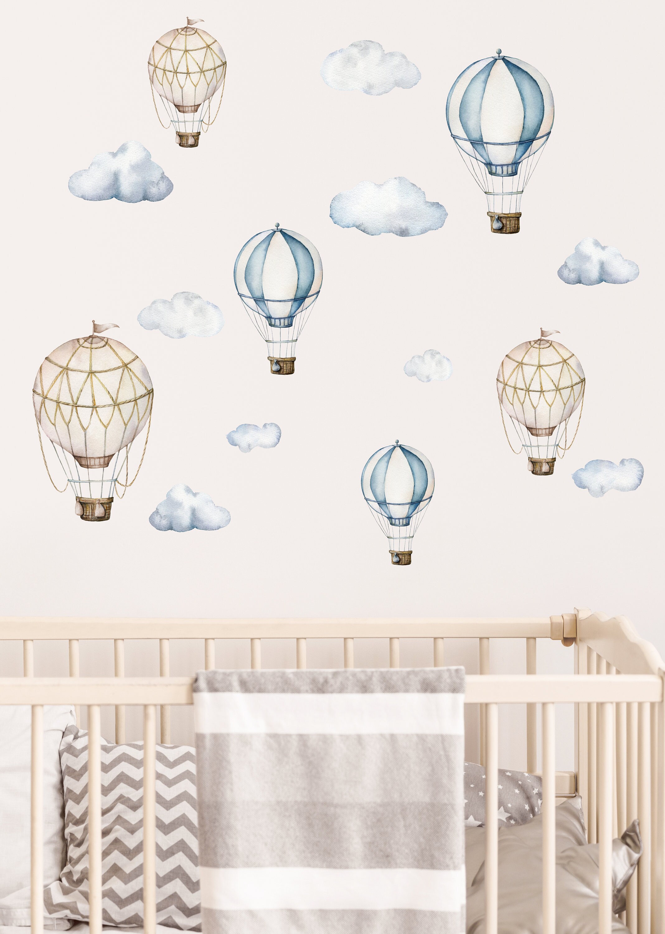 Hot Air Balloons Wall Decals Wall Stickers for Nursery Baby | Etsy