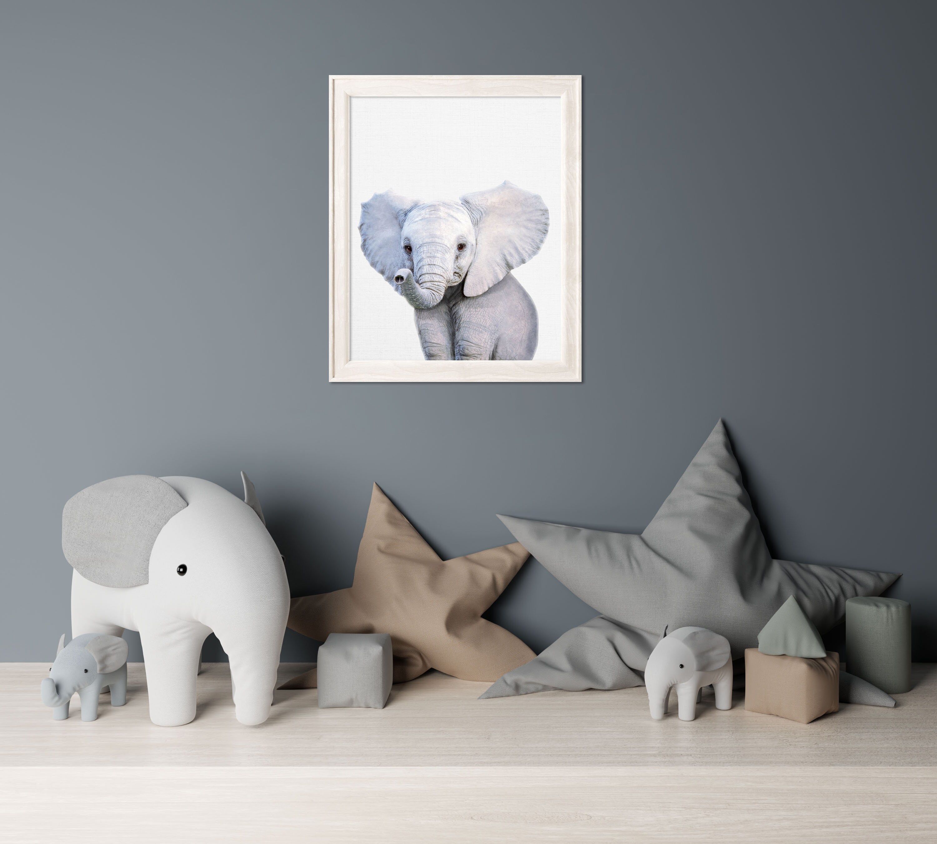 Baby Elephant Print Nursery Wall Art Baby Animal Prints Etsy