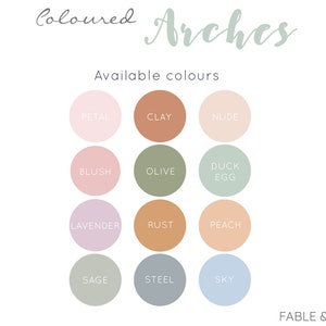 Arch Wall Decals block Colours Fable and Fawn Fablexfawn - Etsy
