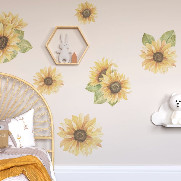 Sunflower Wall Decal Etsy