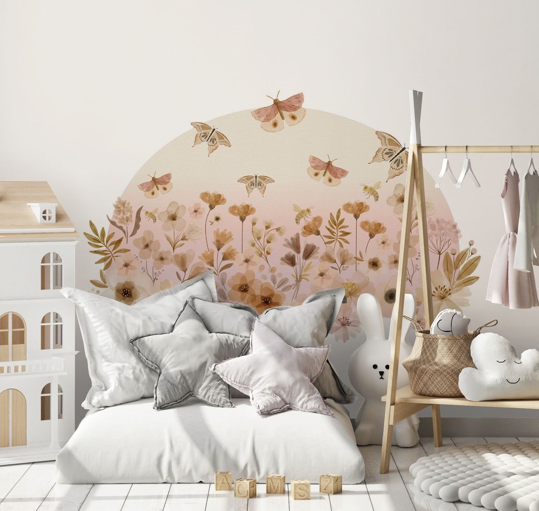 Magical Garden Wall Decal, Flower Wall Decals, Flower Wall Decor