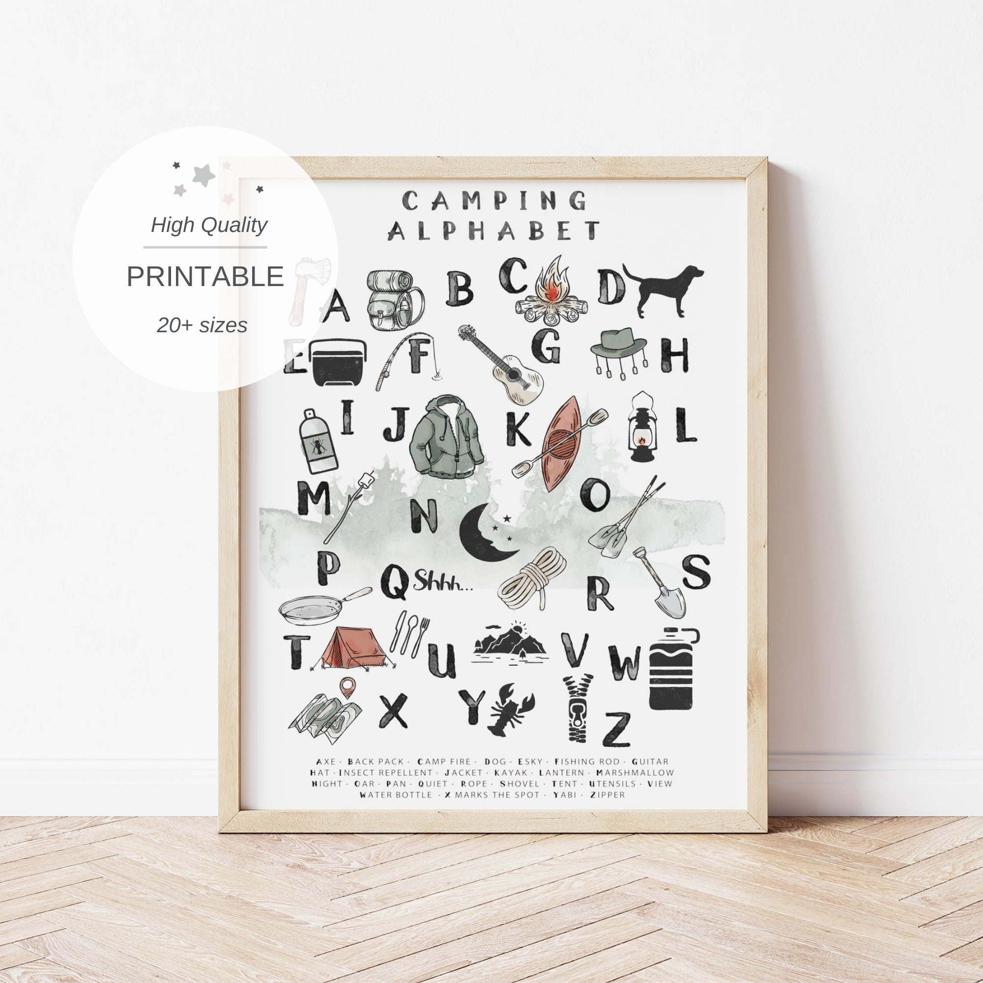 Camping Nursery Camping Nursery Decor Camping Print Camping Etsy