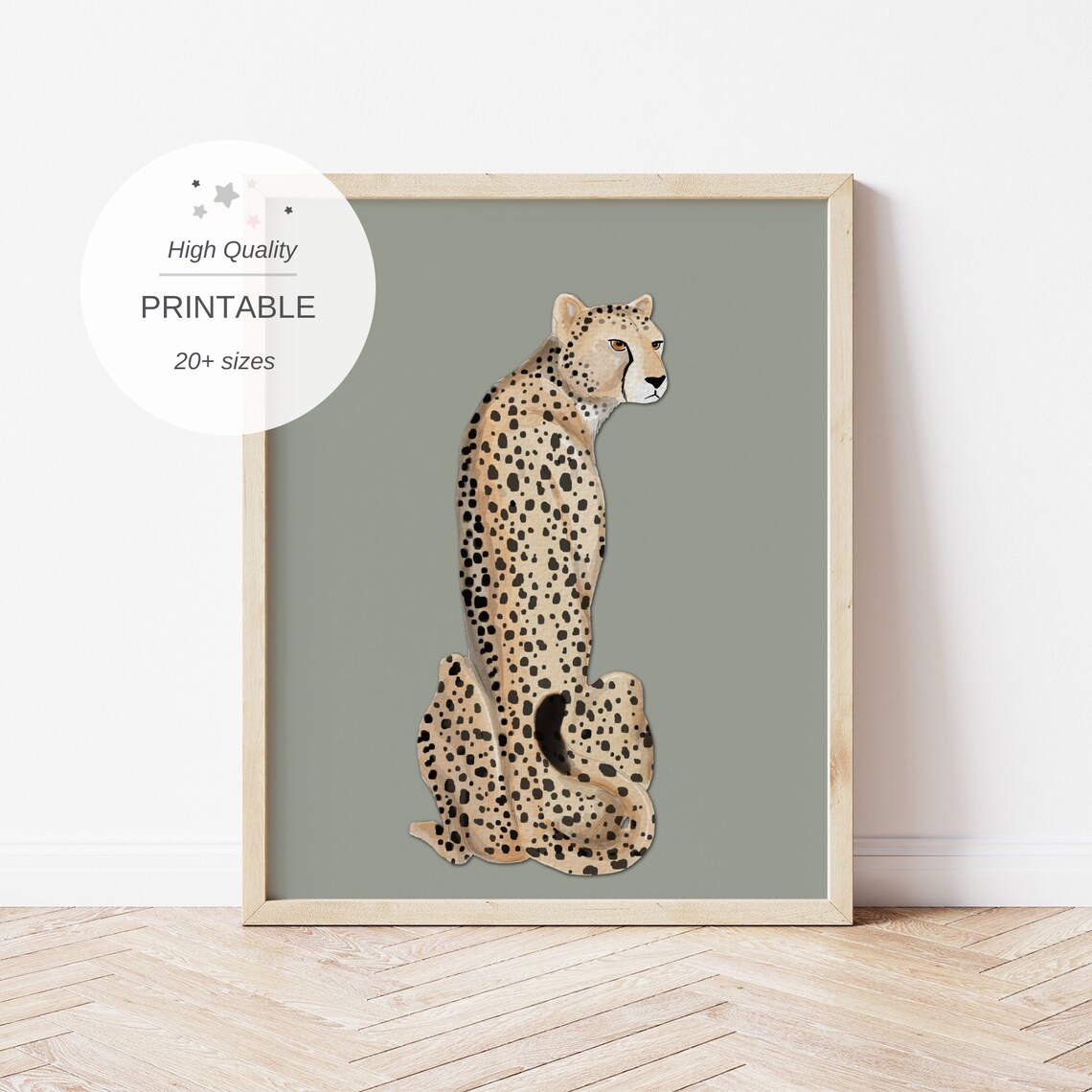 Cheetah Print Nursery Art Baby Animal Prints Nursery Wall Etsy