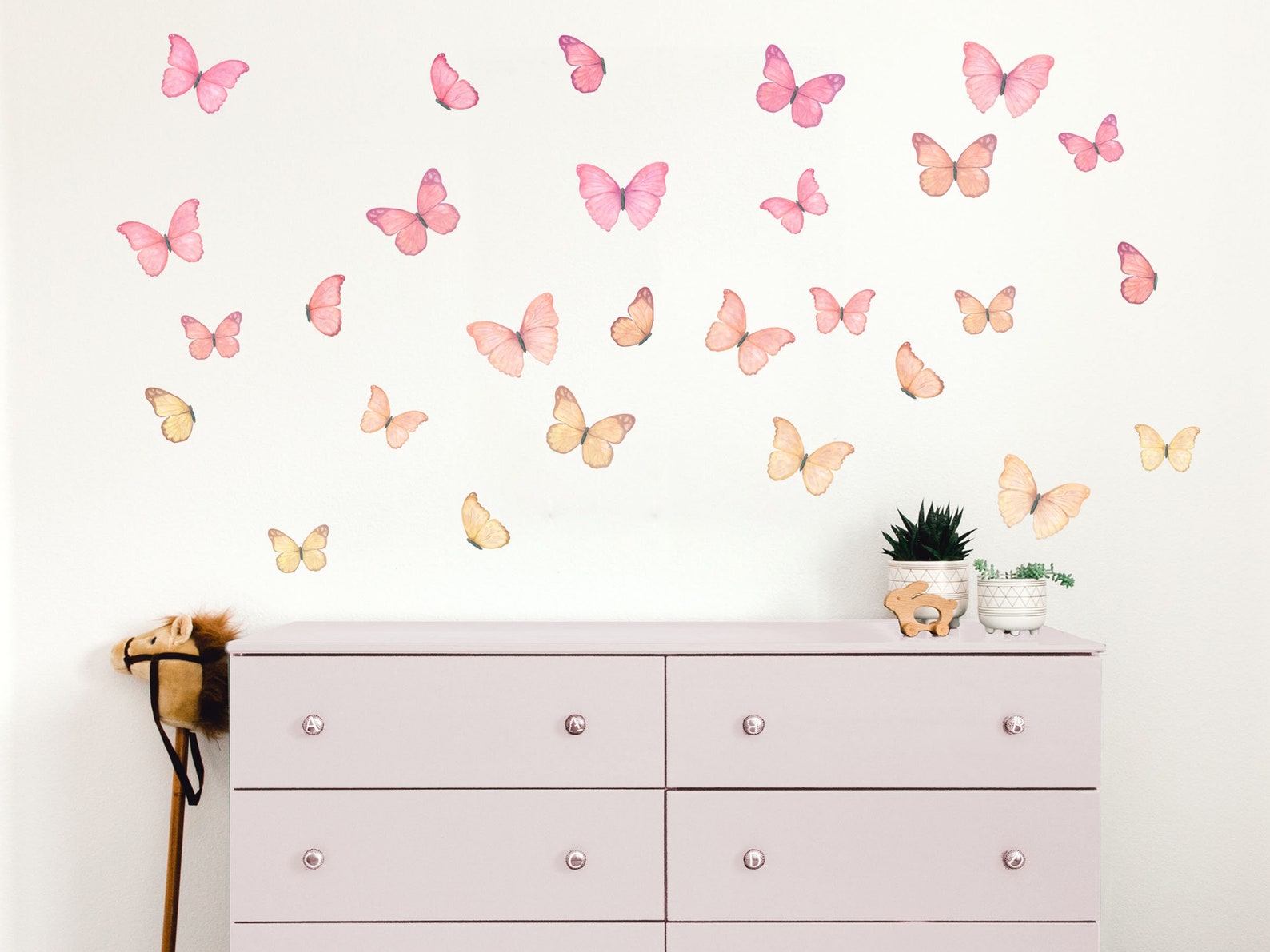 Butterflies Wall Decal Butterfly Wall Stickers Watercolour Etsy