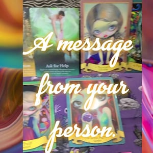 Een bericht van je persoon. Dezelfde dag, video opgenomen, tarot/ orakel/paranormaal lezen. Paranormaal tarotkaartlezen