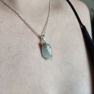 Raw Gemstone Pendant, Orange calcite, Crystal, Rose Quartz, Aquamarine, Necklace & Pendant, healing, handcrafted, positivity, protection