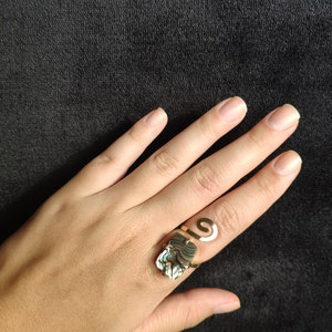 Abalone Ring Natural Stone Handmade Jewellery Adjustable image 3