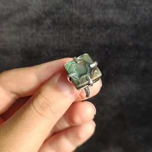 Abalone Ring Natural Stone Handmade Jewellery Adjustable image 5