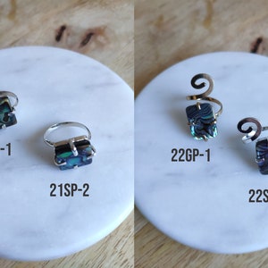 Abalone Ring Natural Stone Handmade Jewellery Adjustable image 7
