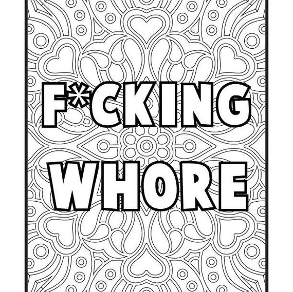 Printable Coloring Sheets, Swear Coloring Pages, Adult Coloring