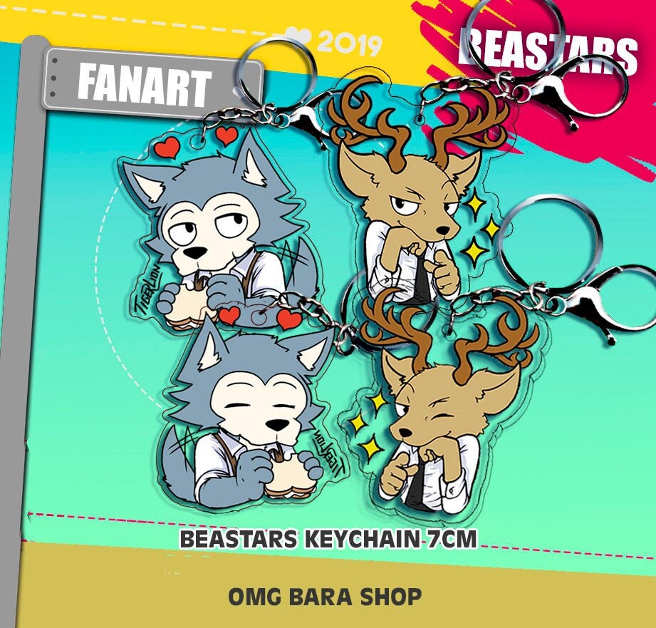 Keychain Legoshi Louis Beastars Etsy Keychain Legoshi Louis Beastars Etsy
