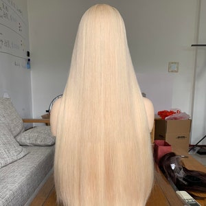 28 Inch Blonde Virgin Hair Topper: Silk Base Kippa Fall (8x8&quot;)
