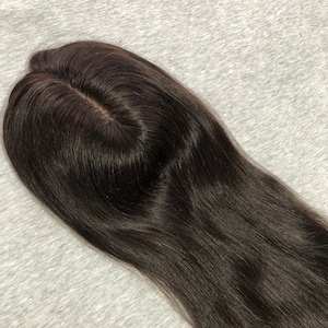 12～20インチ 6x6.4インチ ブラウン ヘアトッパー、お手頃価格の女性用人毛トッパー、非レミー人毛