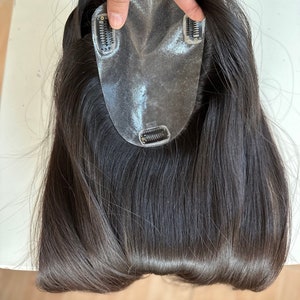 18 "5x6,7" PU dünne Haut-Basis-Haar-Toupet, Clip auf europäischem Haardeckel, Menschenhaar-System für Frauen-Haarausfall