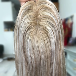 12-16&quot; 3x5&quot; Monofilament Base European Hair Toppers For Light Volume Hair, No red tone