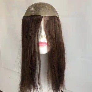 14インチ 16インチ ブラウン ナチュラルルック フルシンスキン ヘアトッパー; 7x9インチ PUポリスキン ヨーロピアンヘアトゥーピー; 薄毛/脱毛症用人毛ピース