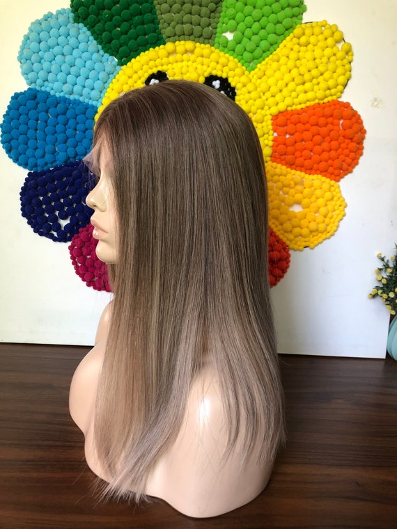 Buy 18 22 Sheitels Human Hair Wig Ombre Color Lace Front Kosher Wigs European Virgin Hair Online in India Etsy