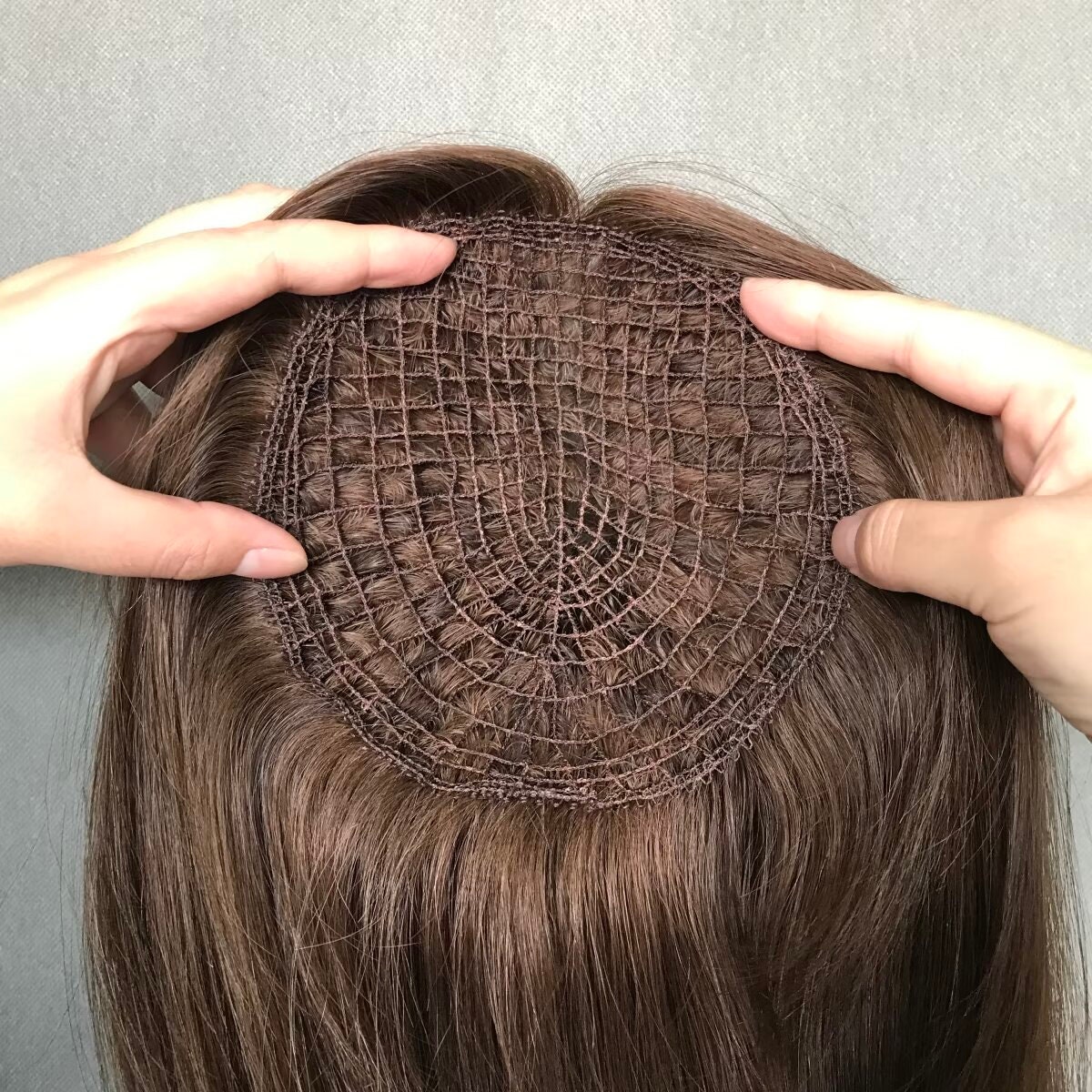 16" Most Breathable Mesh Integration Hair System, European Virgin 6.5x6" Fishnet Toupee For Women, Lazy Wigs