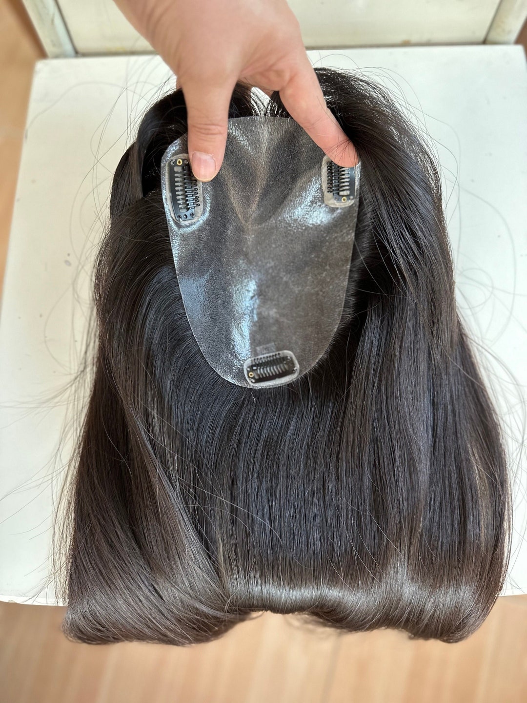 Buy European Human Hair Topper: Clip-in Thin Skin Base 18