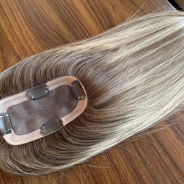 3x5 "kleine Echthaar Topper, schöne farbige Haar Topper für Frauen-Haar-Verlust