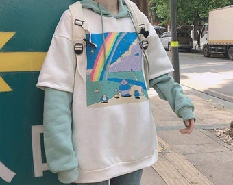 korean girl hoodie