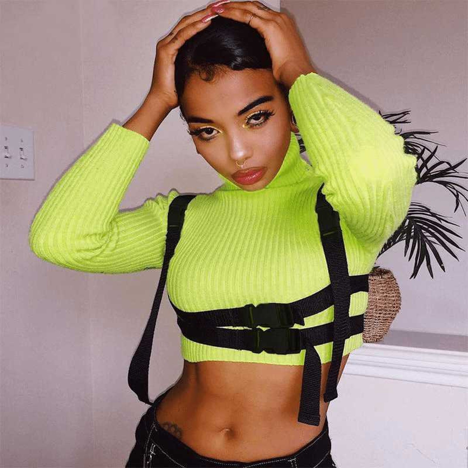 green y2k outfit
