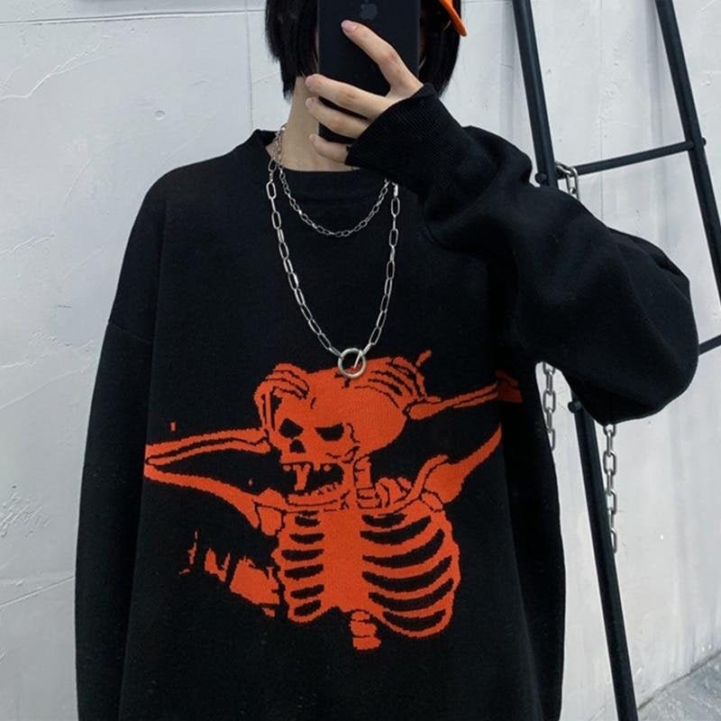 womens skeleton sweater