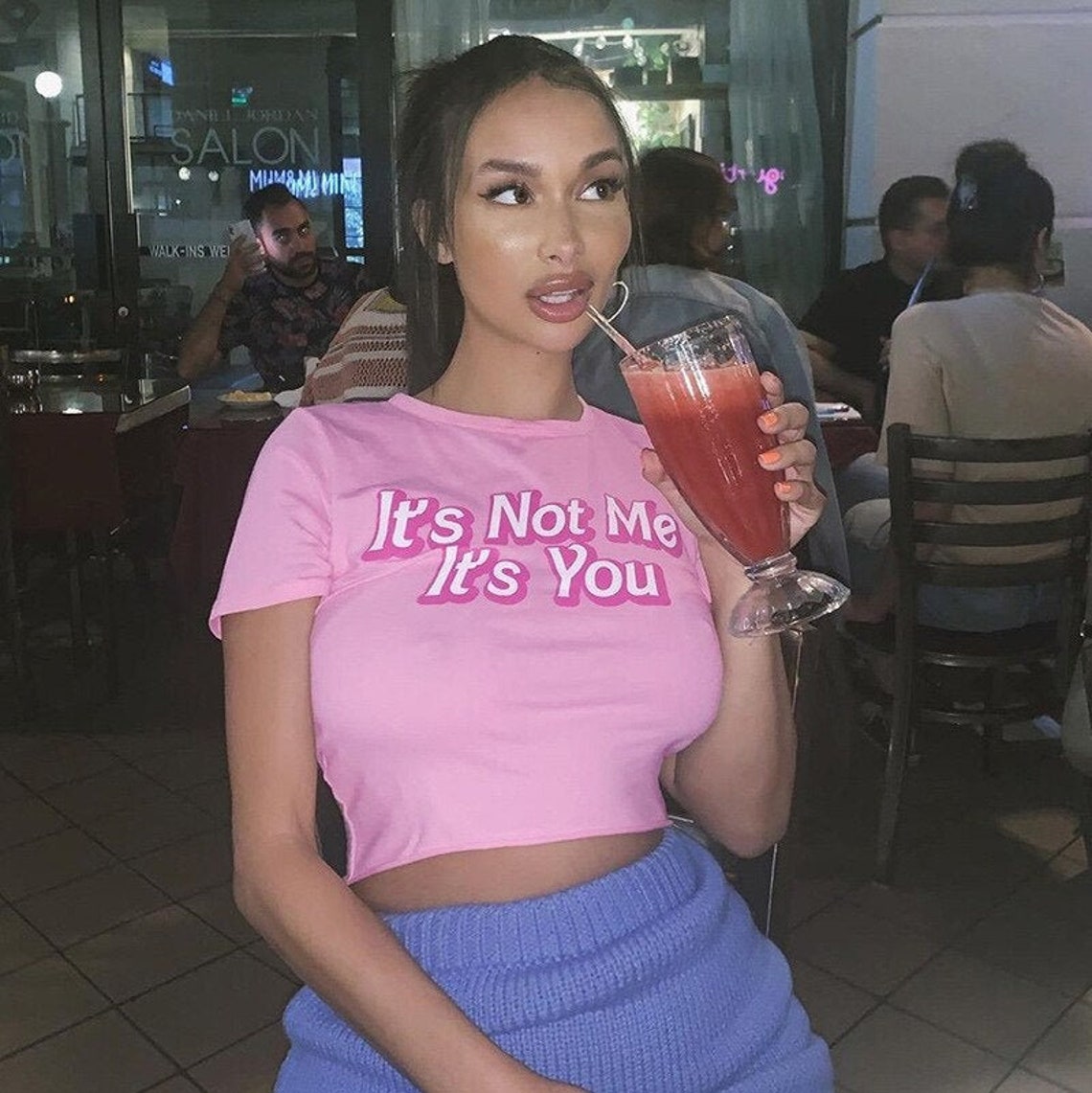pink y2k crop top