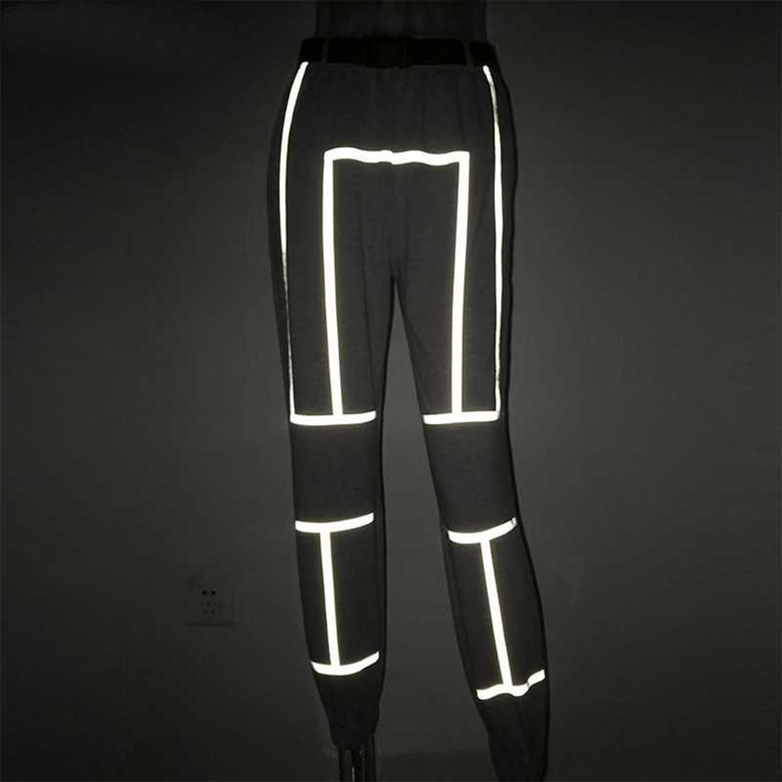 Cyberware Reflective Sweatpants Elastic Waist Grunge Harajuku Etsy