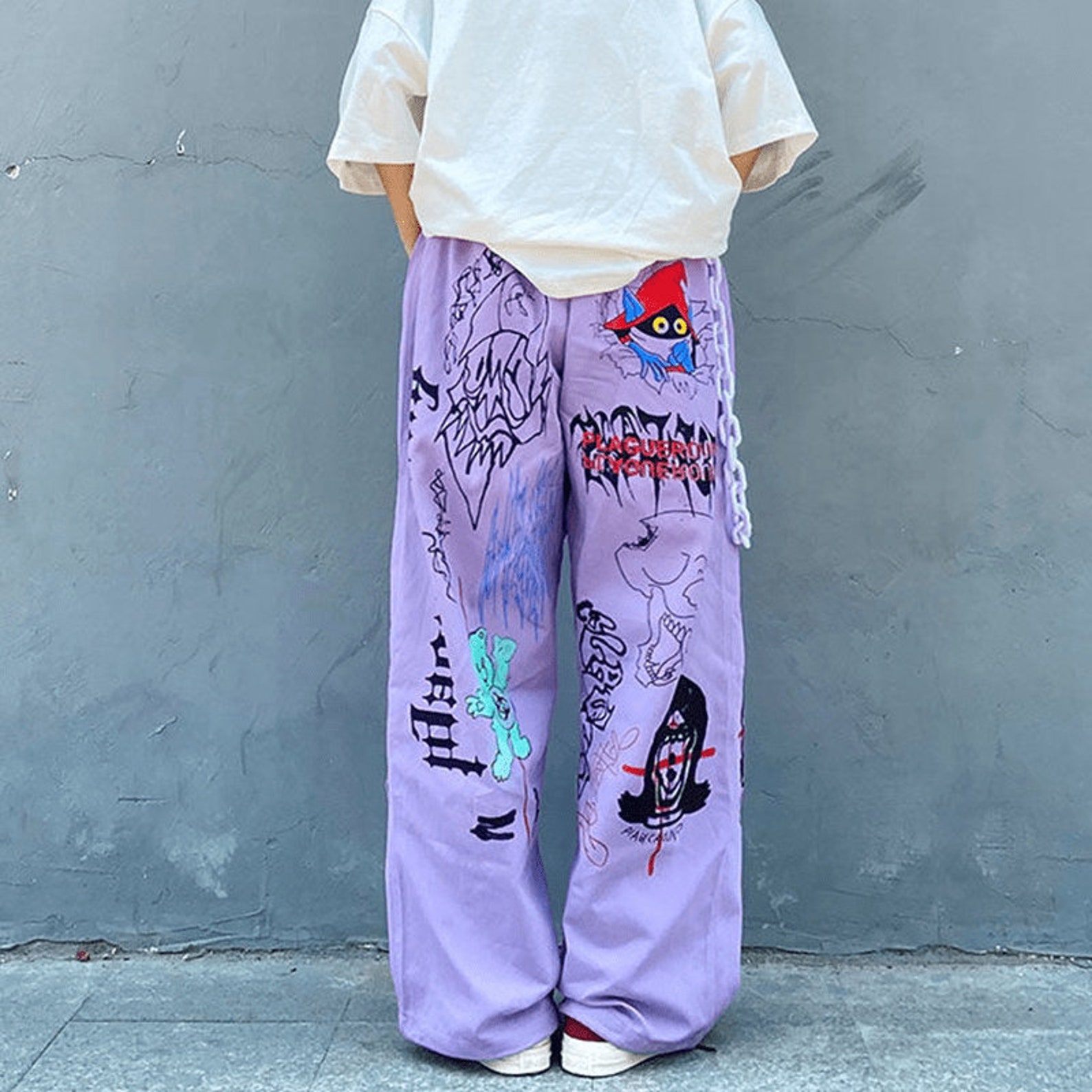 Hip Hop Design Streetwear Graffiti Pants Y2K Nostalgia 1990s | Etsy