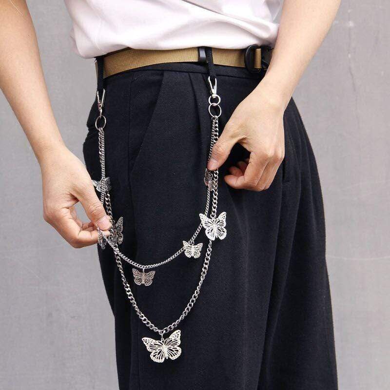 Punk Butterfly Belt Waist Chain Lolita 