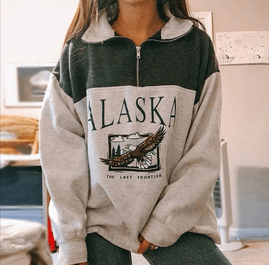 Alaska Sweatshirt Women's Half Zipper 
