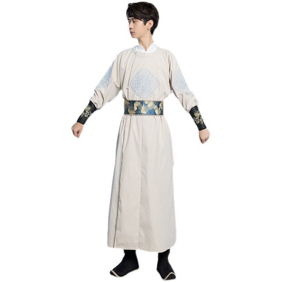 Ancient Chinese robe suit unisex traditional Hanfu adult Swordsman Costume Kung Fu Uniform Cosplay Costume Embroidery Kleding Gender-neutrale kleding volwassenen Pakken 