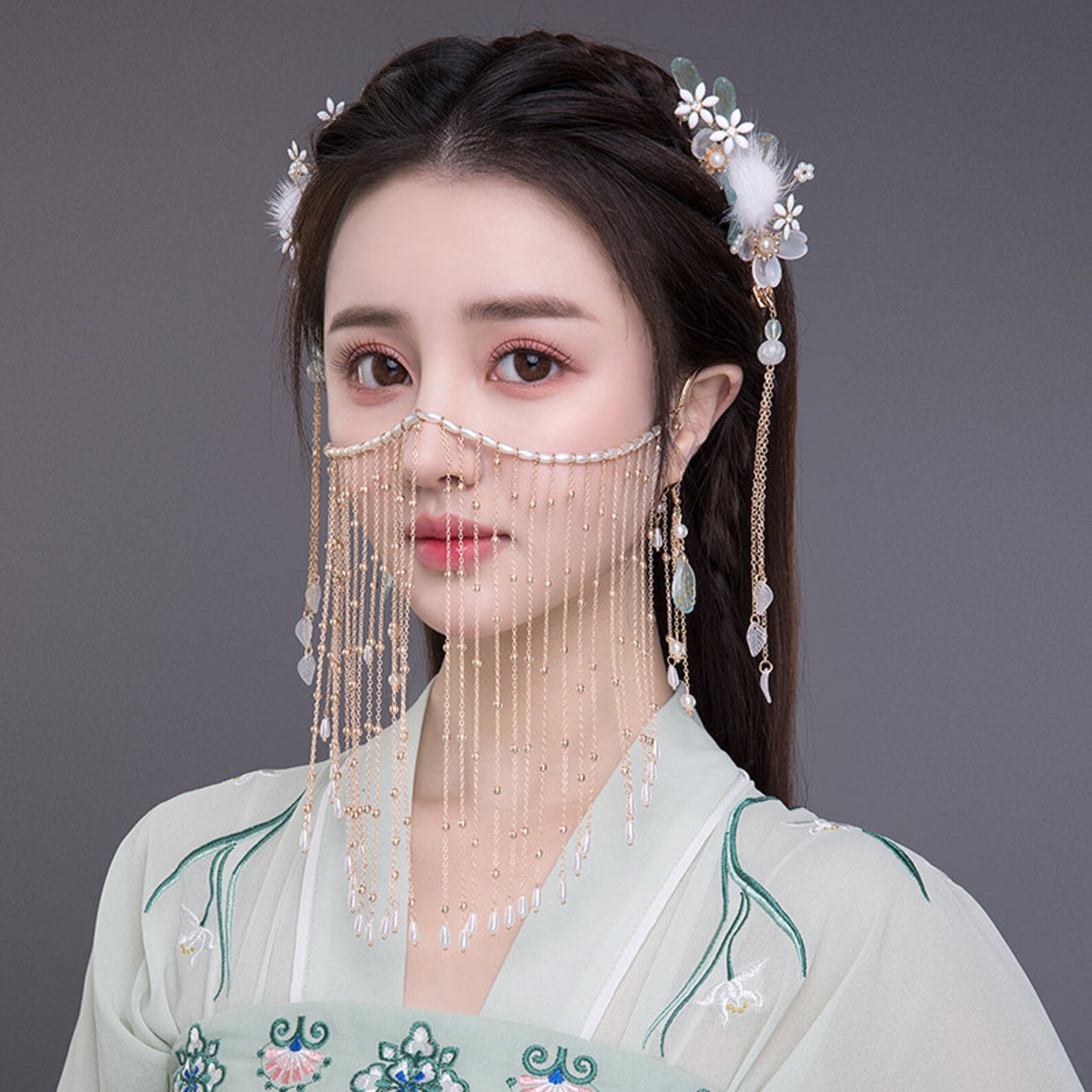 Hanfu Headwear Accessoriesthreepiece Set Hair Etsy