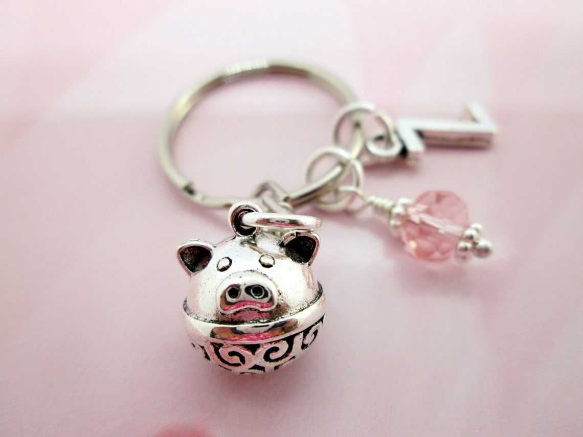 Piggy Keychain Personalized Piggy Keychain Custom Piggy Etsy UK