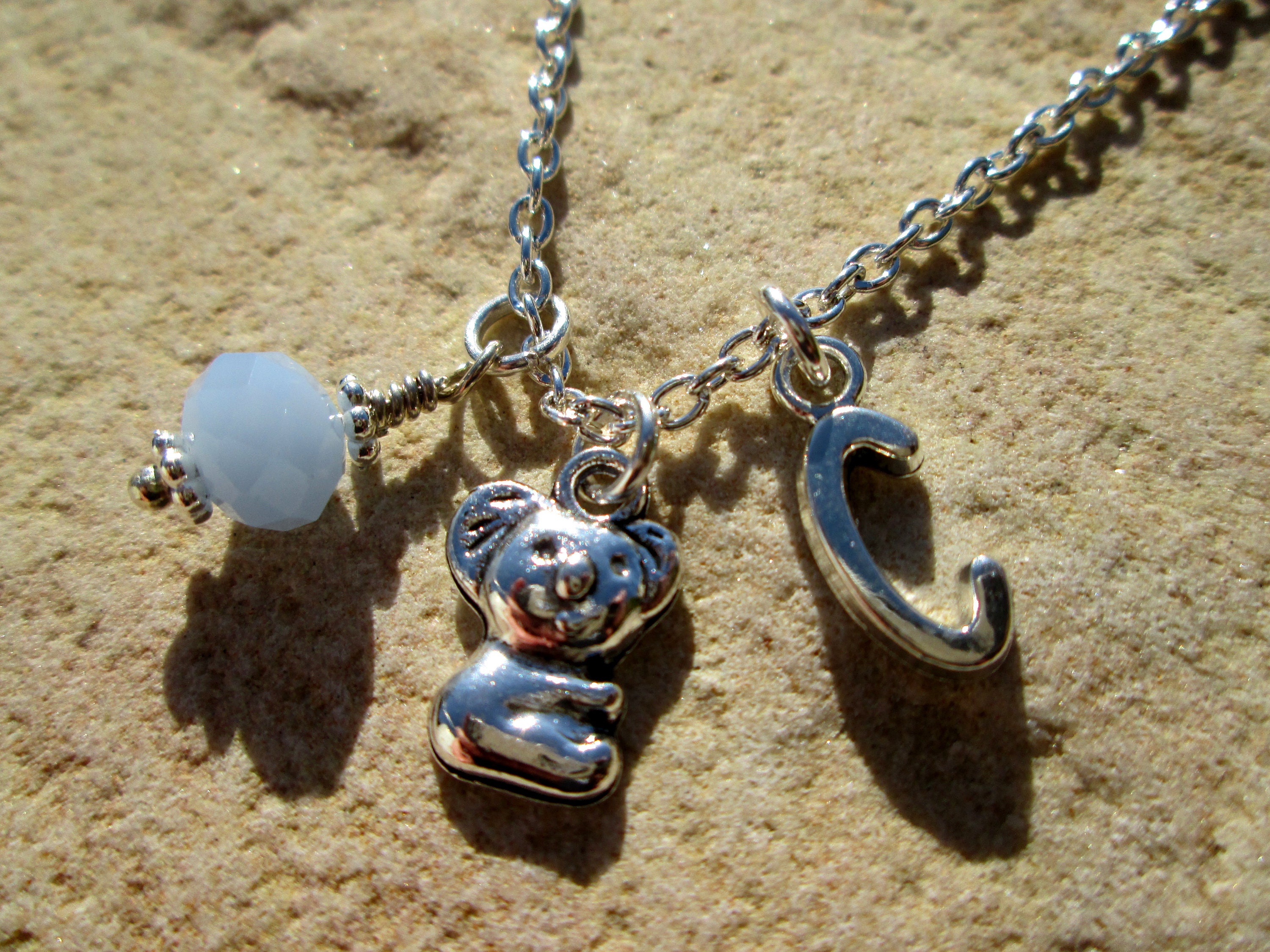 Koala Necklace Silver Koala Necklace Personalized Koala Etsy UK